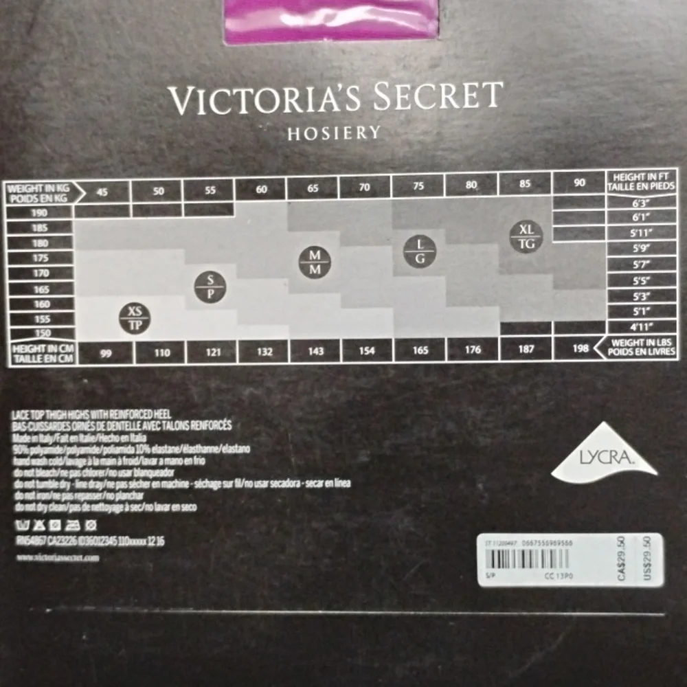 Victoria's Secret Lace Top Hosiery in Pink